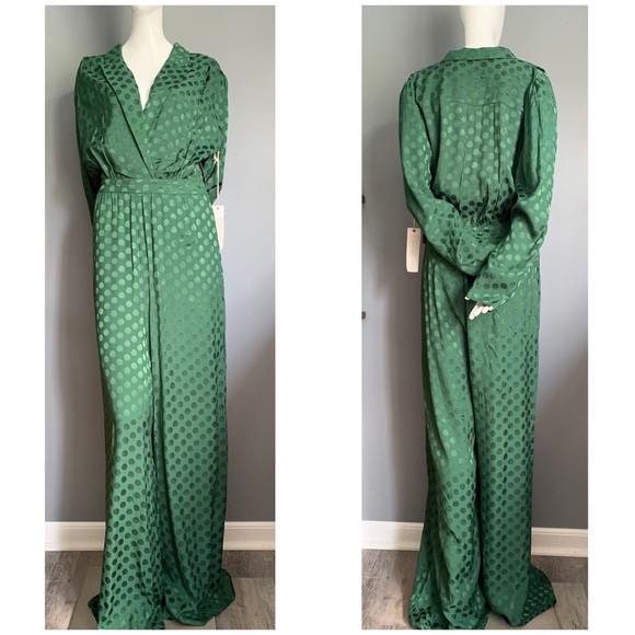 Happy Nature Pants - Happy Nature : dotted emerald green jumpsuit